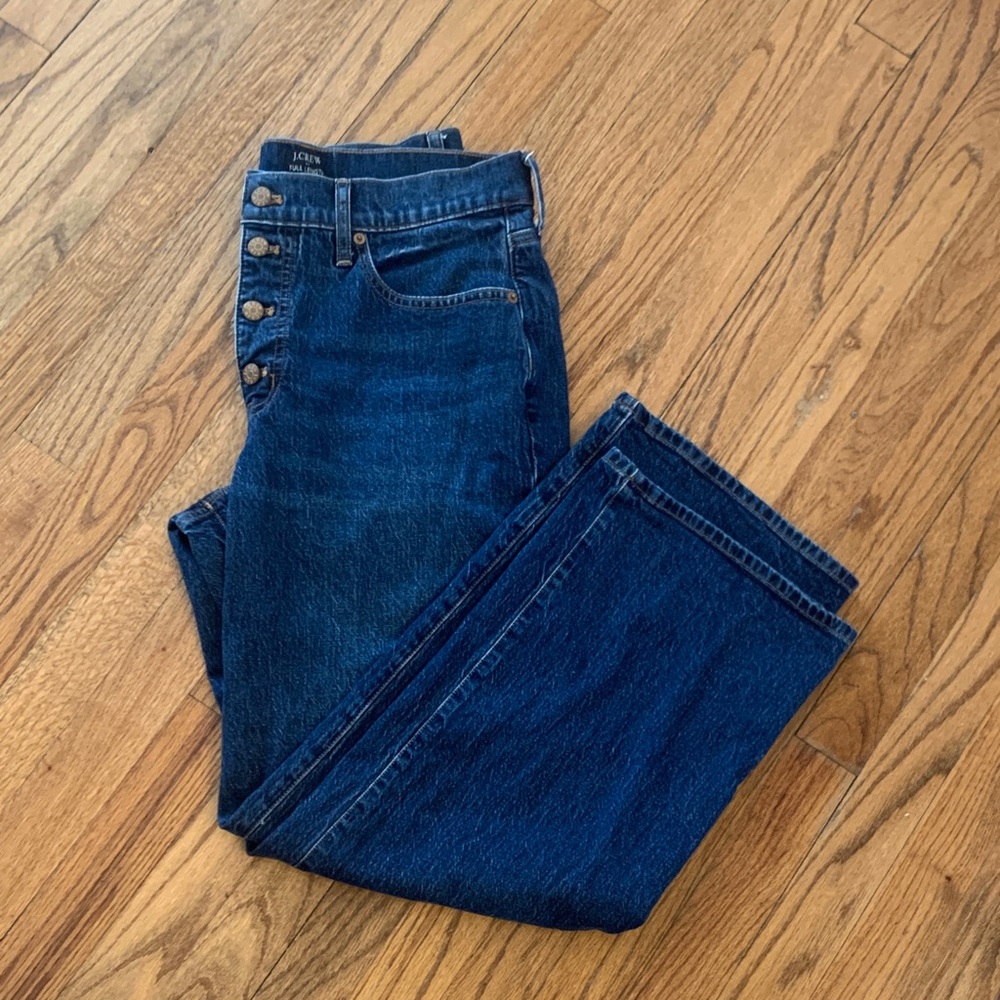J. Crew Dark Wide Leg Denim Jeans